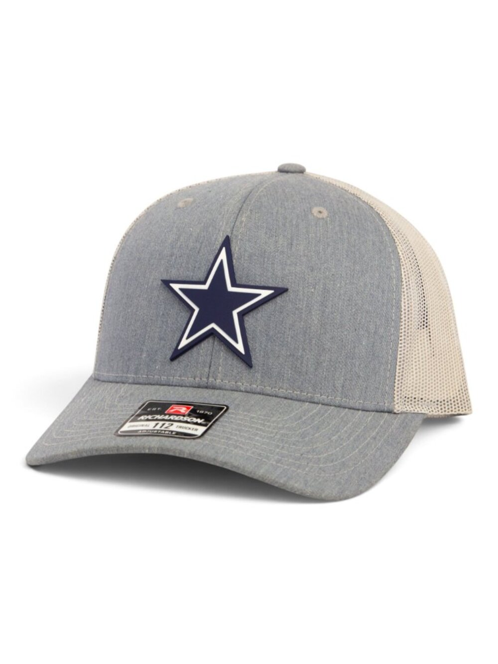 Dallas Cowboys 3D Snapback Trucker Hat- Heather Grey/ Light Grey